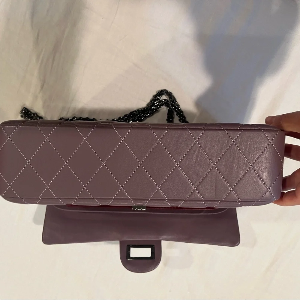 Quilted Purple Chain Bag - Picture 6 of 7